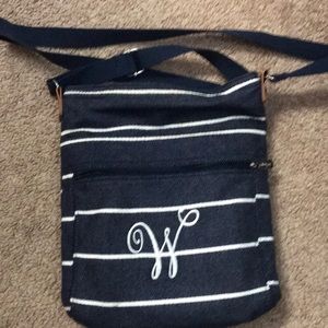 Embroidered cross body bag